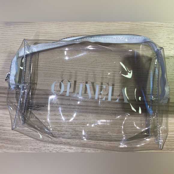 NWT OLIVELA clear plastic makeup bag (or clutch for concerts!) - Picture 1 of 6